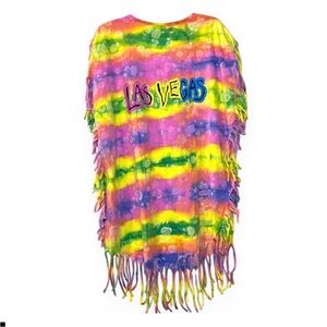 Vintage Neon Tie-Dye Beach Dress